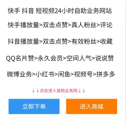 快手自助下单平台网站使用指南,从入门到精通